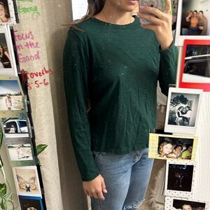 long sleeve green shirt